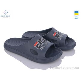 Фотография Шлепки мужские пляжные Лето С79 синій (6 пар р.41-45) "Acorus" недорого оптом от прямого поставщика