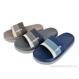 Фотография Шлепки мужские пляжные Лето 777-35 mix (12 пар р.40-45) "Lion-Lu" недорого оптом от прямого поставщика