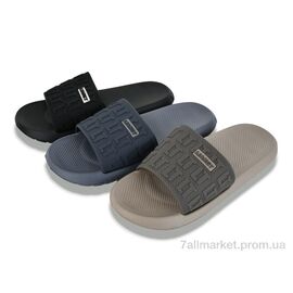 Фотография Шлепки мужские пляжные Лето 777-34 mix (12 пар р.40-45) "Lion-Lu" недорого оптом от прямого поставщика