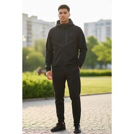 Костюм спортивний чоловічий H1303 black р.M-3XL "Hai" недорого оптом від прямого постачальника