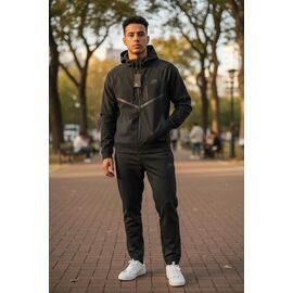 Костюм спортивний чоловічий H1344 black р.M-3XL "Hai" недорого оптом від прямого постачальника