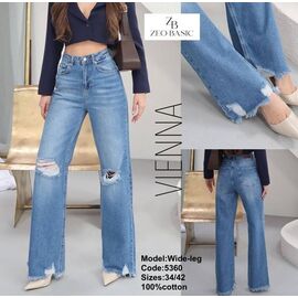 Фотография Джинсы женские 5360 l.blue р.34-42 "Jeans Style" недорого оптом от прямого поставщика