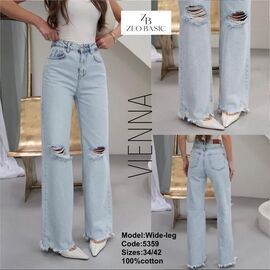 Фотография Джинсы женские 5359 l.blue р.34-42 "Jeans Style" недорого оптом от прямого поставщика