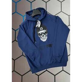 Худи чоловічий 14046 blue р.S-2XL "Alex Clothes" недорого оптом від прямого постачальника