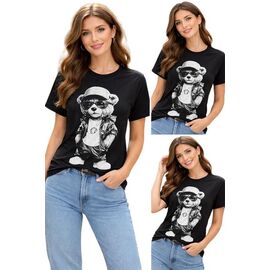 Фотография Футболка женская AL68 black р.M-3XL "Алия" недорого оптом от прямого поставщика