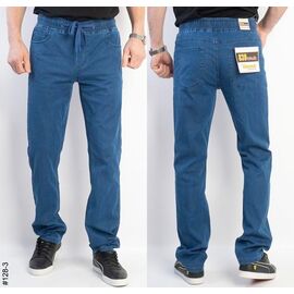 Джинси чоловічі 128-3 blue р.32-40 "Basanjiu" недорого оптом від прямого постачальника