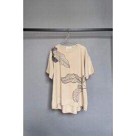 Фотография Футболка женская 701 l.beige р.one size "Karon" недорого оптом от прямого поставщика