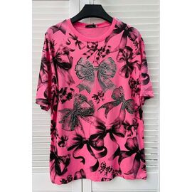 Фотография Футболка женская 7018 pink р.S-L "Karon" недорого оптом от прямого поставщика