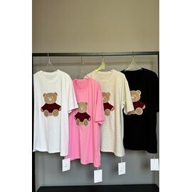 Фотография Футболка женская 98351 pink р.one size "Karon" недорого оптом от прямого поставщика