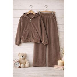 Фотография Костюм детский спортивный на девочку 2600 brown р.134-158 "LIMA SPORT" недорого оптом от прямого поставщика