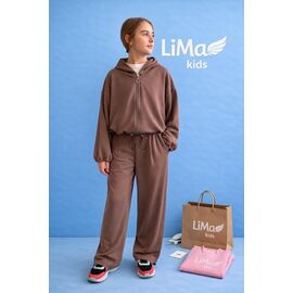 Фотография Костюм детский спортивный на девочку 2604 brown р.134-158 "LIMA SPORT" недорого оптом от прямого поставщика