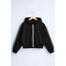 Фотография Кофта детская спортивная на девочку 2608 black р.134-158 "LIMA SPORT" недорого оптом от прямого поставщика