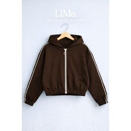 Фотография Кофта детская спортивная на девочку 2608 brown р.134-158 "LIMA SPORT" недорого оптом от прямого поставщика