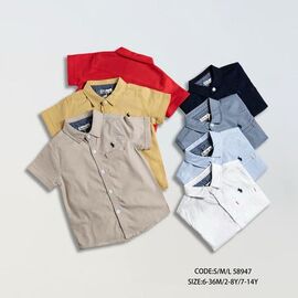 Фотография Рубашка детская лёгкая на мальчика 58947 navy р.2-8 "Meloria" недорого оптом от прямого поставщика