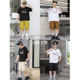 Костюм дитячий на хлопчика 66905 white-black р.130-170 "Meloria" недорого оптом від прямого постачальника