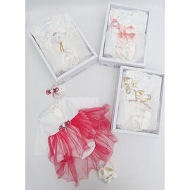 Боді на дівчинку ML4954 white-red р.0-0.3 "Meloria" недорого оптом від прямого постачальника