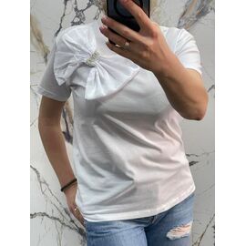 Фотография Футболка женская 4741 white р.S-L "Karon" недорого оптом от прямого поставщика