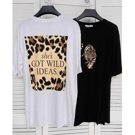 Фотография Футболка женская 7027 black р.S-L "Karon" недорого оптом от прямого поставщика