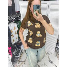 Фотография Футболка женская 7224 brown р.S-L "Karon" недорого оптом от прямого поставщика