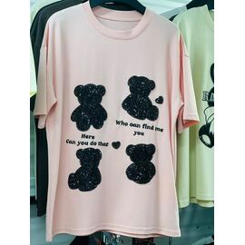 Фотография Футболка женская 8220 pink р.one size "Karon" недорого оптом от прямого поставщика