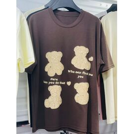 Фотография Футболка женская 8220 brown р.one size "Karon" недорого оптом от прямого поставщика