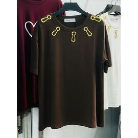 Фотография Футболка женская 6604 brown р.42-52 "Karon" недорого оптом от прямого поставщика