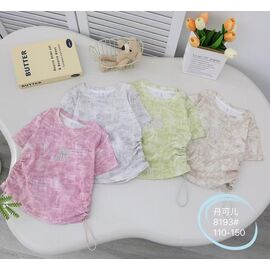 Фотография Футболка детская на девочку 8193 grey р.4-8 "Фунтик" недорого оптом от прямого поставщика