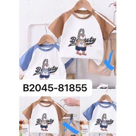 Фотография Футболка детская на мальчика B2045-81855 l.blue р.1-5 "Фунтик" недорого оптом от прямого поставщика