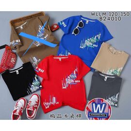 Фотография Футболка детская на мальчика B24010 blue р.5-8 "Фунтик" недорого оптом от прямого поставщика