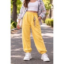 Фотография Штаны детские спортивные на девочку CK125 yellow р.120-170 "Meloria" недорого оптом от прямого поставщика