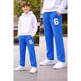Фотография Штаны детские спортивные на мальчика ML4981 l.blue р.120-170 "Meloria" недорого оптом от прямого поставщика