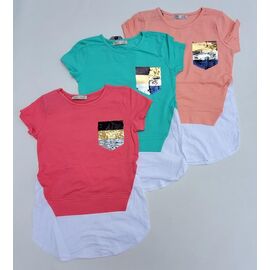 Фотография Туника детская лёгкая на девочку ML5082 beige р.8-14 "Meloria" недорого оптом от прямого поставщика