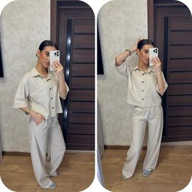 Костюм жіночий 013 beige р.42-48 "VALENTINA" недорого оптом від прямого постачальника