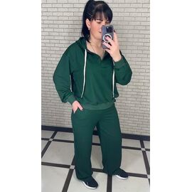 Костюм спортивний жіночий теплий 032 green р.48-56 "VALENTINA" недорого оптом від прямого постачальника