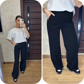 Фотография Штаны спортивные женские 244 black р.42-48 "VALENTINA" недорого оптом от прямого поставщика