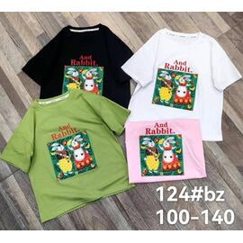 Фотография Футболка детская на девочку 124 green р.4-8 "Фунтик" недорого оптом от прямого поставщика