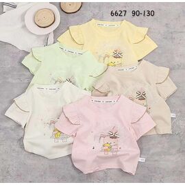 Фотография Футболка детская на девочку 6627 beige р.1-5 "Фунтик" недорого оптом от прямого поставщика