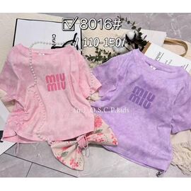 Фотография Футболка детская на девочку 8016 lilac р.5-9 "Фунтик" недорого оптом от прямого поставщика