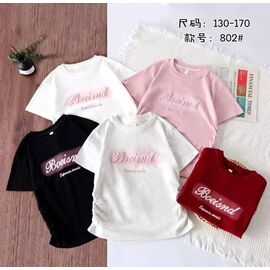 Фотография Футболка детская на девочку 802 wine р.5-9 "Фунтик" недорого оптом от прямого поставщика