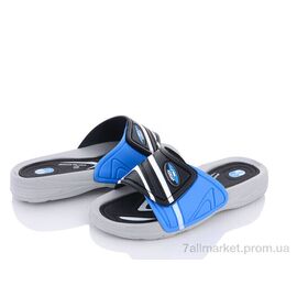 Фотография Шлепки мужские пляжные Лето 3R26M blue (6 пар р.41-43) "Obuvok" недорого оптом от прямого поставщика