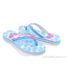 Фотография Шлепки женские облегченные Лето W8523 l.blue (12 пар р.36-39) "Obuvok" недорого оптом от прямого поставщика