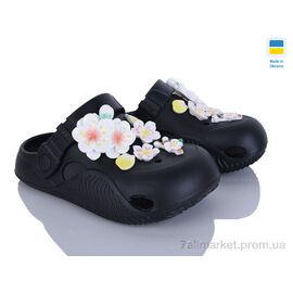 Крокси дитячі літні Літо 330 чорний (8 пар р.31-36) "Golden Lion" недорого оптом від прямого постачальника
