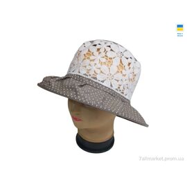 Фотография Шляпа женская Лето 0723 сірий (4 шт. р.сетка 56-60) "Mabi" недорого оптом от прямого поставщика