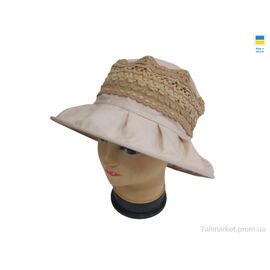 Фотография Шляпа женская Лето 0725 бежевий (4 шт. р.сетка 56-60) "Mabi" недорого оптом от прямого поставщика