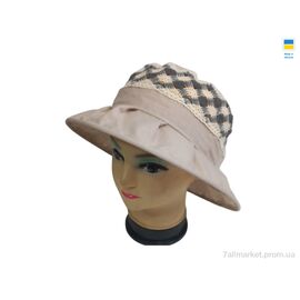 Фотография Шляпа женская Лето 0726 бежевий (4 шт. р.сетка 56-60) "Mabi" недорого оптом от прямого поставщика