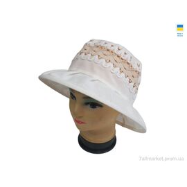 Фотография Шляпа женская Лето 0727 білий (4 шт. р.сетка 56-60) "Mabi" недорого оптом от прямого поставщика