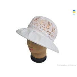 Фотография Шляпа женская Лето 0728 білий (4 шт. р.сетка 56-60) "Mabi" недорого оптом от прямого поставщика