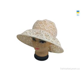 Фотография Шляпа женская Лето 0733 бежевий (4 шт. р.сетка 56-60) "Mabi" недорого оптом от прямого поставщика