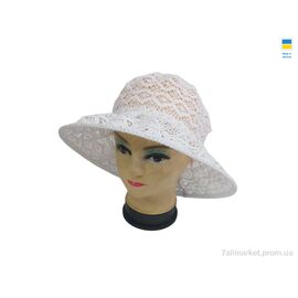 Фотография Шляпа женская Лето 0734 білий (4 шт. р.сетка 56-60) "Mabi" недорого оптом от прямого поставщика