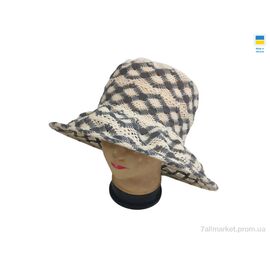 Фотография Шляпа женская Лето 0735 бежево-сірий (4 шт. р.сетка 56-60) "Mabi" недорого оптом от прямого поставщика